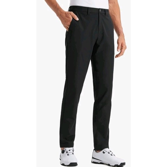 CRZ Yoga All Day Comfy Golf Pants Mens 40x30 Black Tapered Quick Dry (39x28.5) - Picture 1 of 11